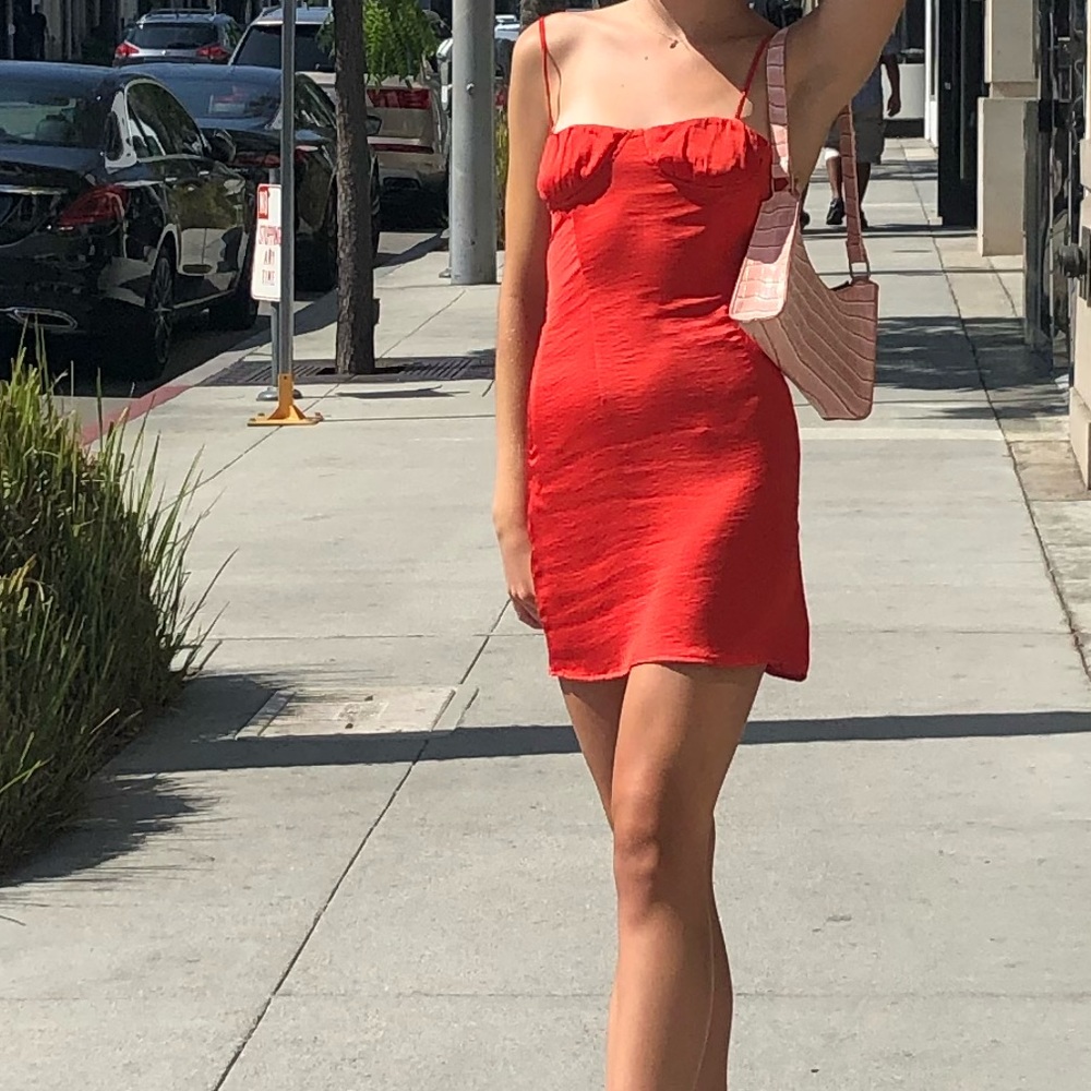 Princess Polly red slip dress